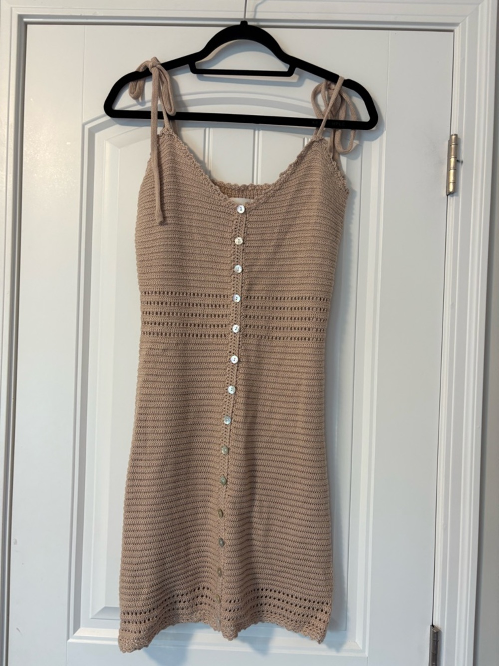 Crochet Button-Front Dress
